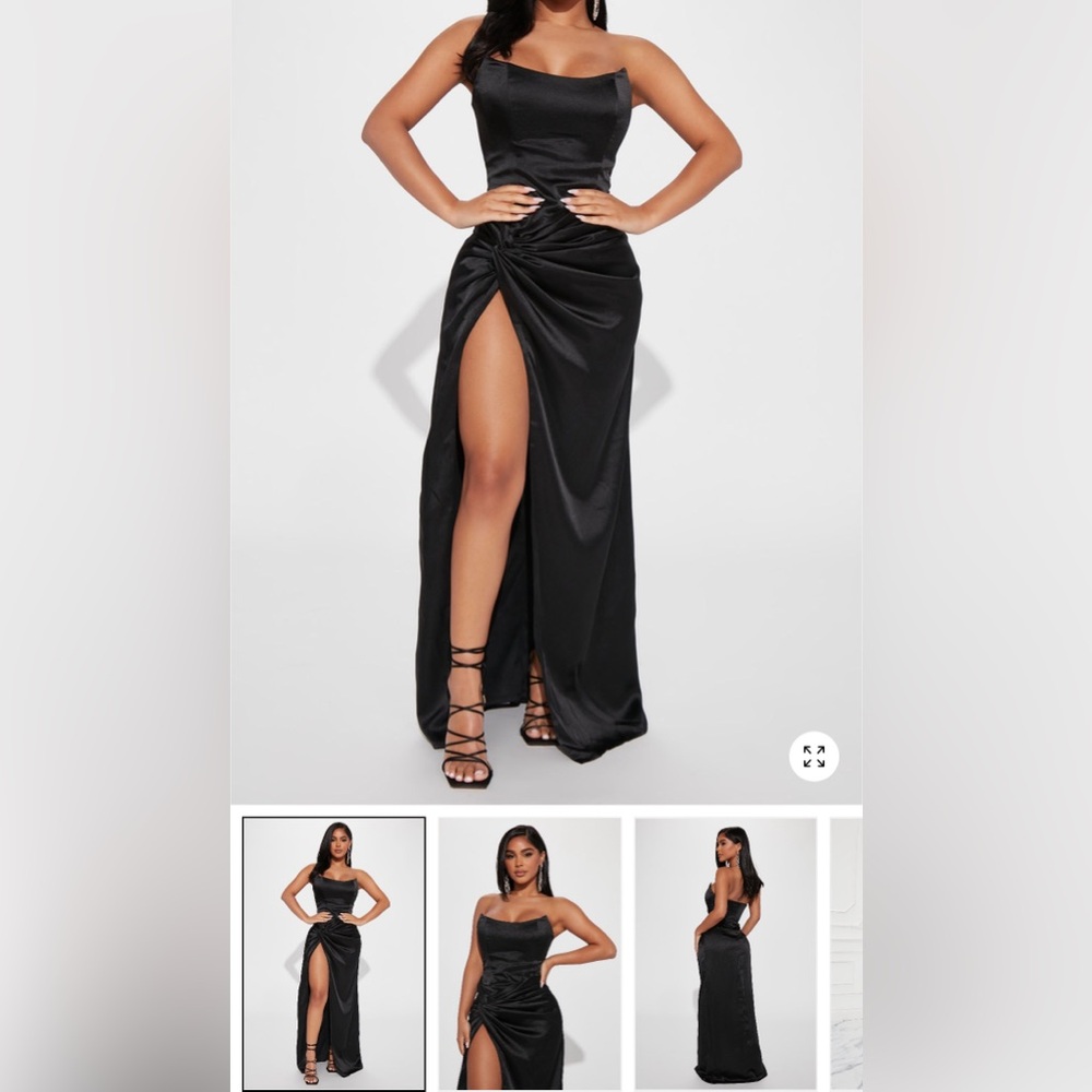 Fashion Nova Classic Black Strapless Dress